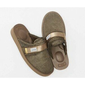 Suicoke Zavo-VHL Textured Slides Mules Clogs Brown Ponyhair EU 39.5 M 7 W 9 NEW